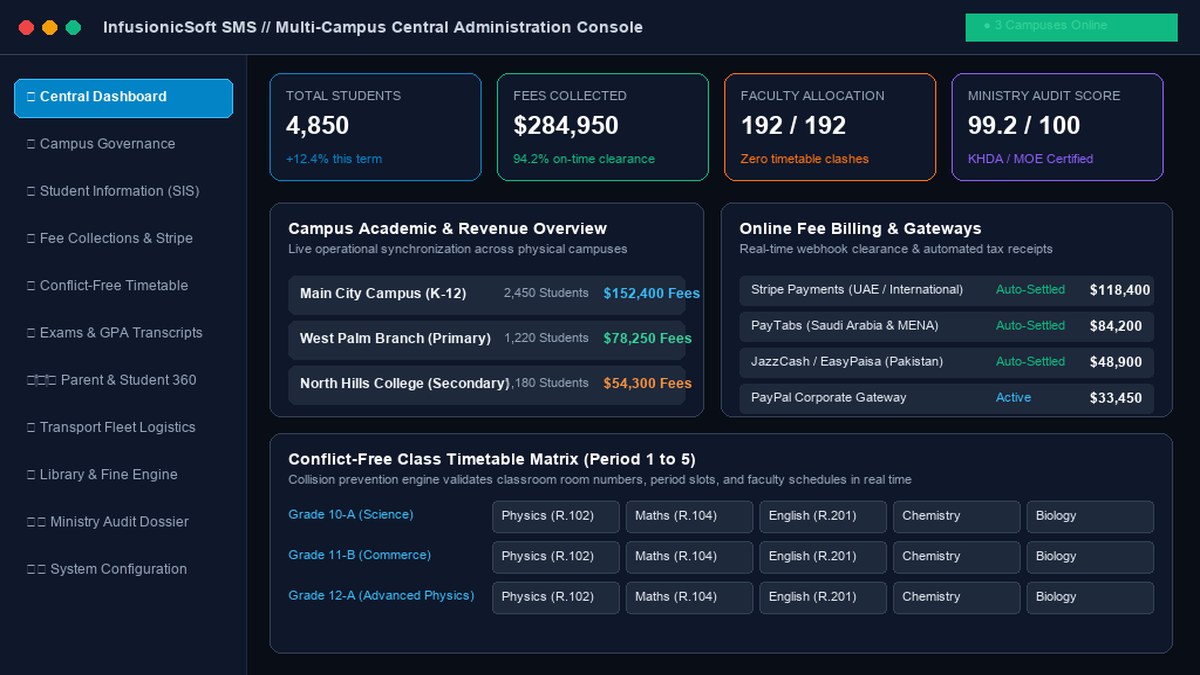 InfusionicSoft SMS Multi-Campus Central Dashboard